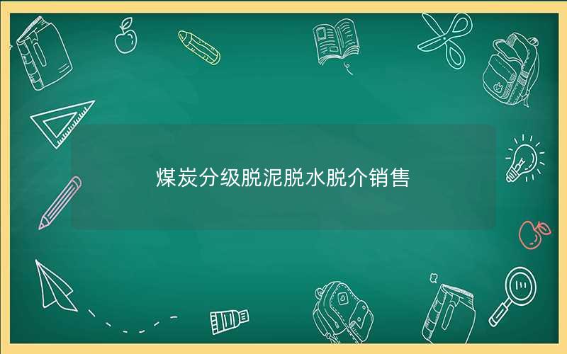 煤炭分级脱泥脱水脱介销售