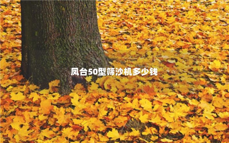 凤台50型筛沙机多少钱